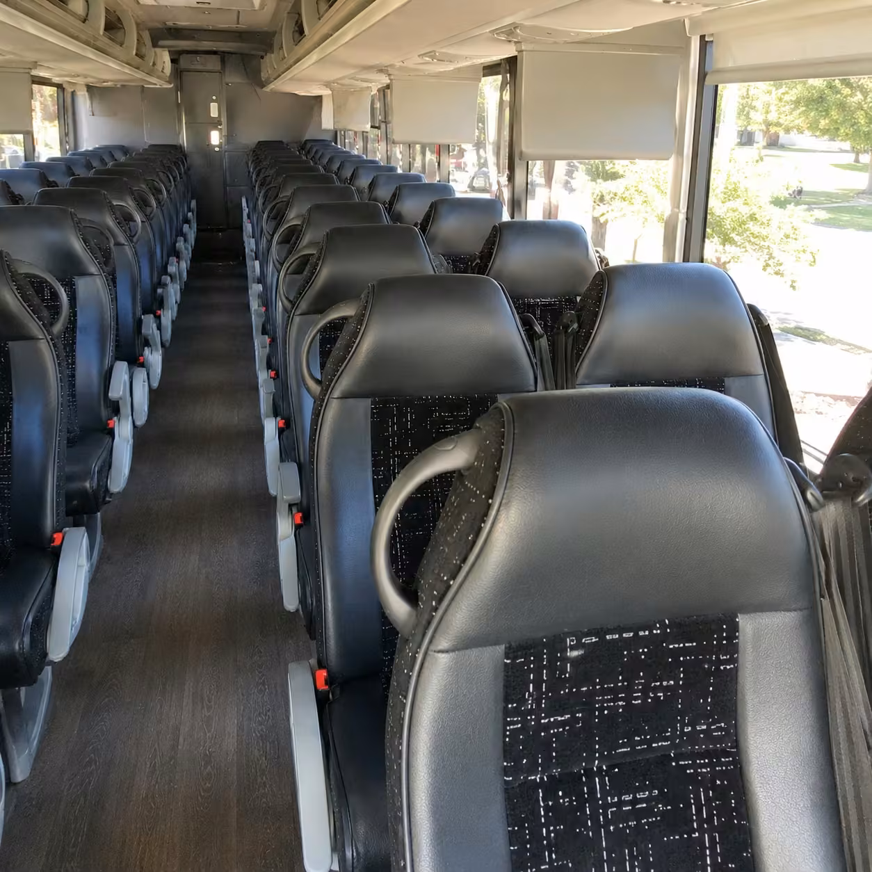 40 56 passenger charter bus interior
